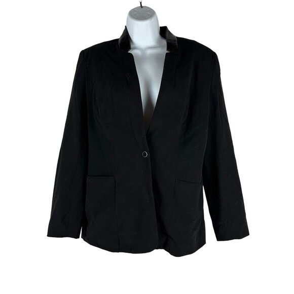 T Tahari Womens Black Blazer Jacket Size L Polyester & Rayon Blend - Picture 1 of 5